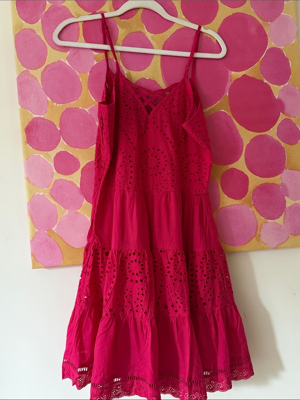 π NWT Jackpot Eyelet cotton strappy dress gipsy pink - Picture 5 of 10
